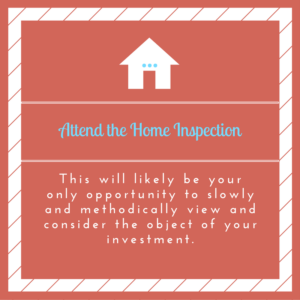 Attend the home inspection.