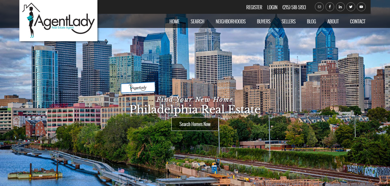 agent-lady-philadelphia-real-estate-website-homepage